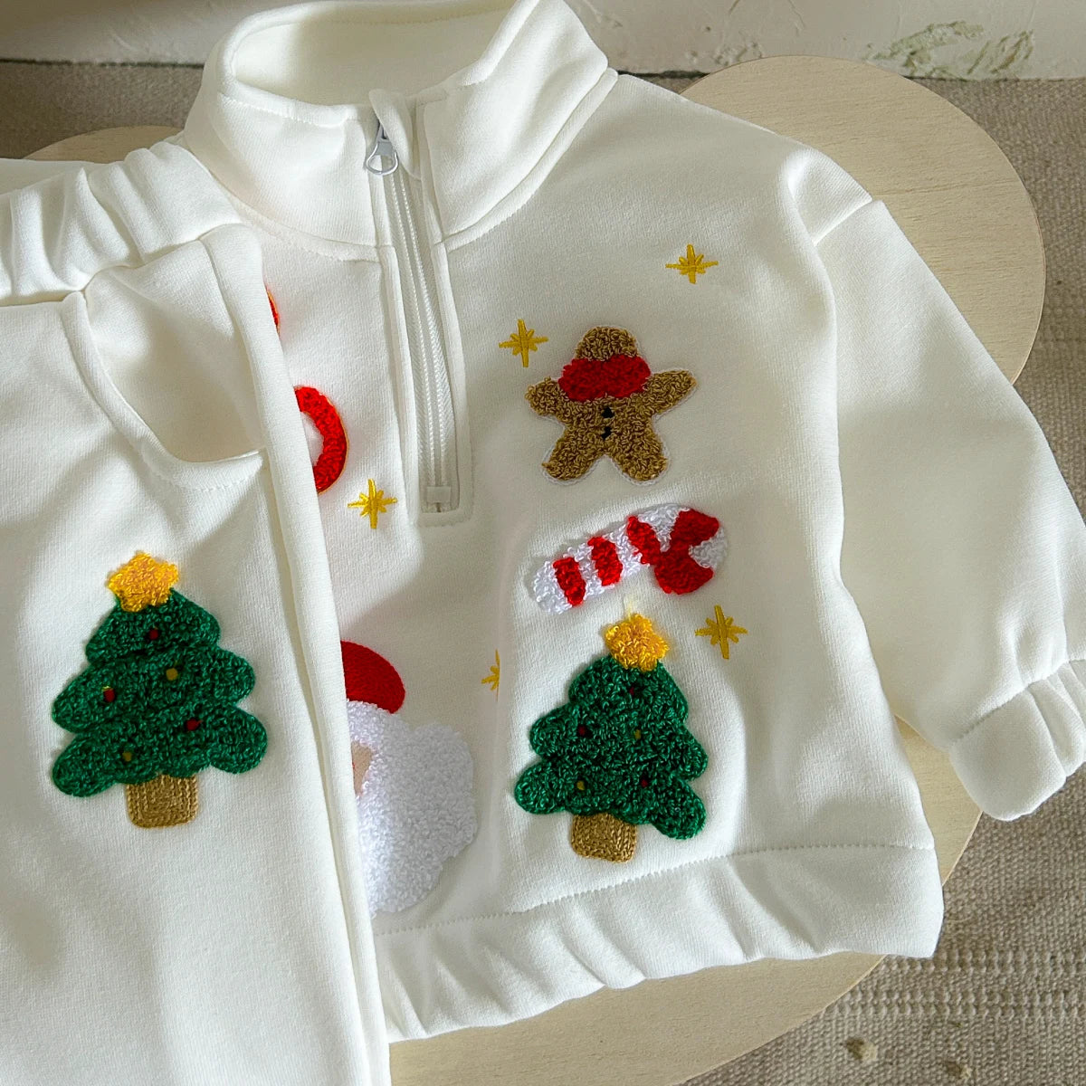 Christmas Zip Up Fleece 2pc Set