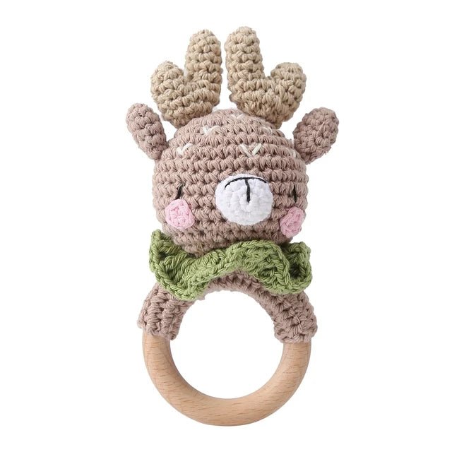 Crochet Animal Teething Rattle