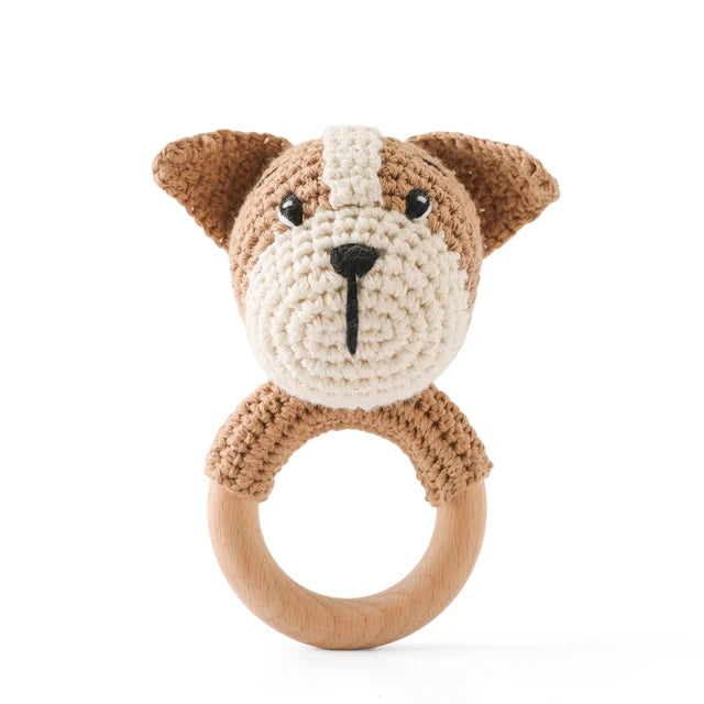 Crochet Animal Teething Rattle