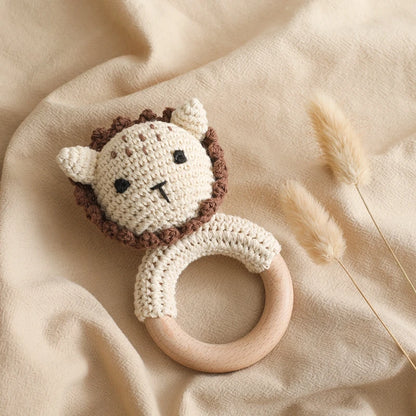 Crochet Animal Teething Rattle