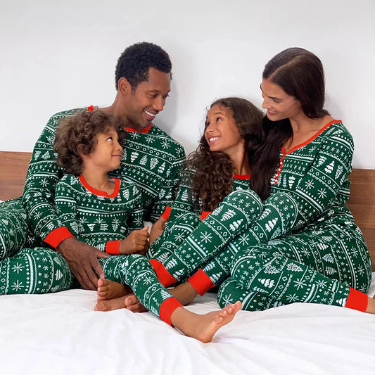 Christmas Green Matching Family Pyjamas