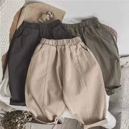 Neutral Cotton Trousers