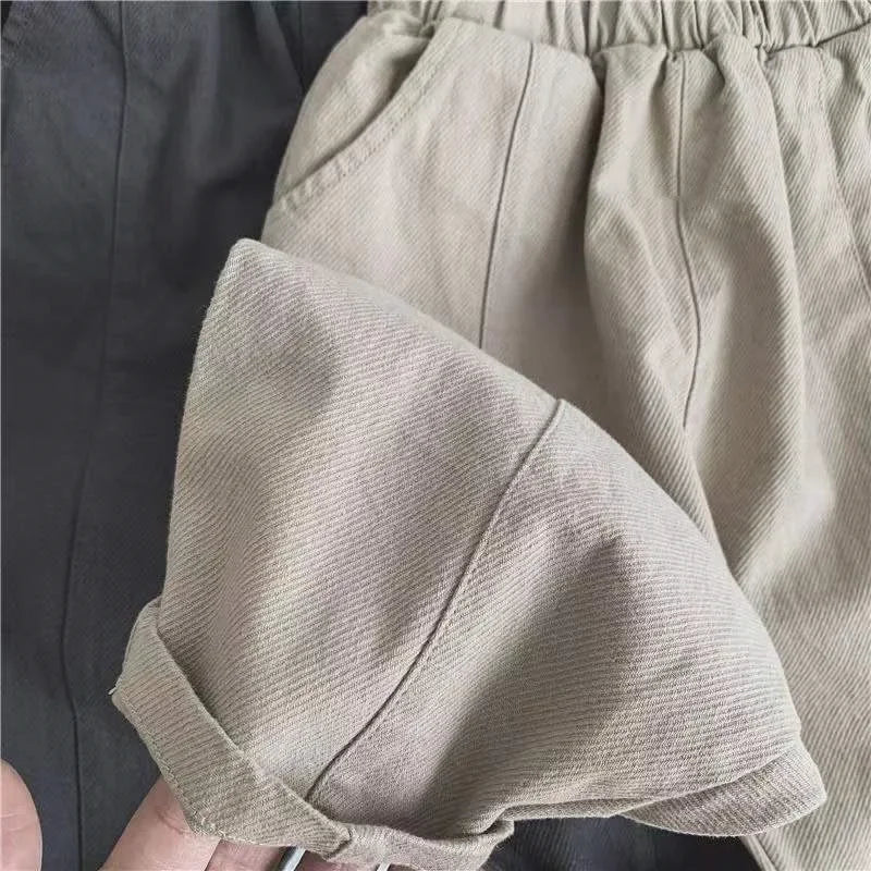 Neutral Cotton Trousers