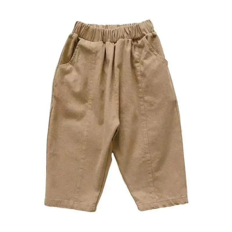 Neutral Cotton Trousers