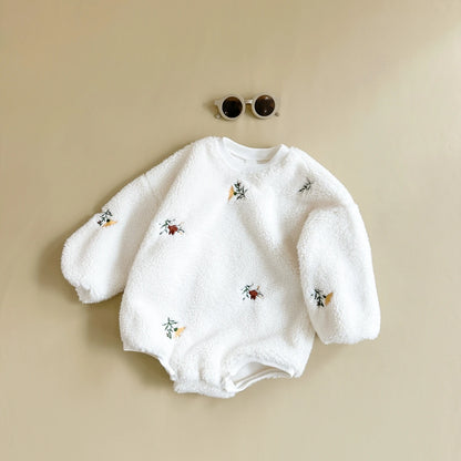 Flower Fleece Romper