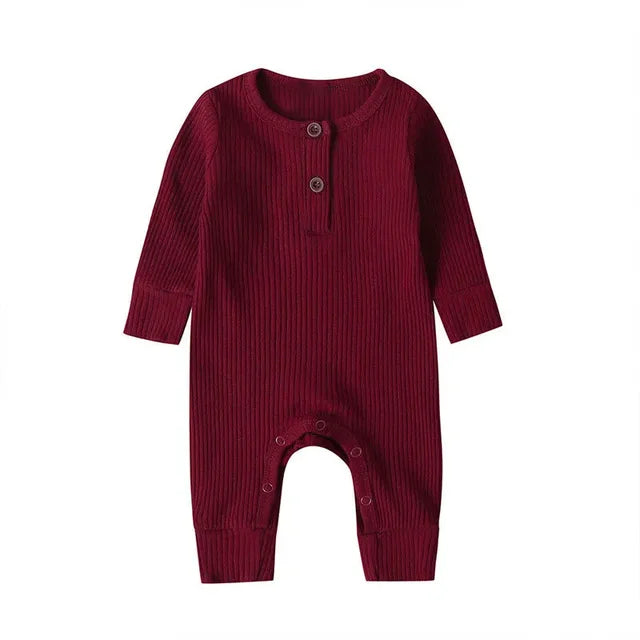 Henley Neckline Cotton Sleepsuit