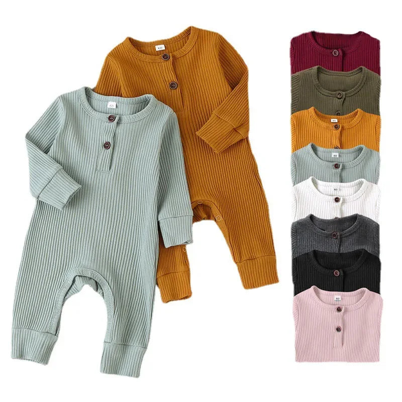 Henley Neckline Cotton Sleepsuit