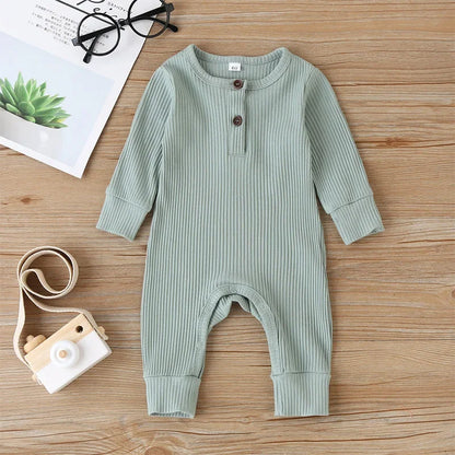 Henley Neckline Cotton Sleepsuit