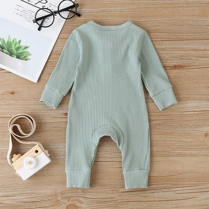 Henley Neckline Cotton Sleepsuit