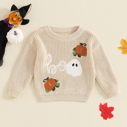 Boo Halloween Knitted Sweater