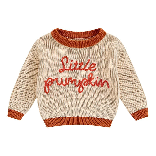 Halloween Little Pumpkin Embroidered Jumper