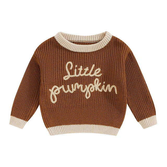 Halloween Little Pumpkin Embroidered Jumper