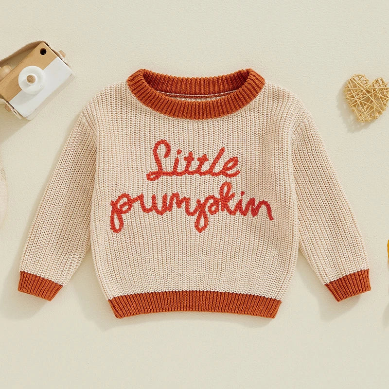 Halloween Little Pumpkin Embroidered Jumper