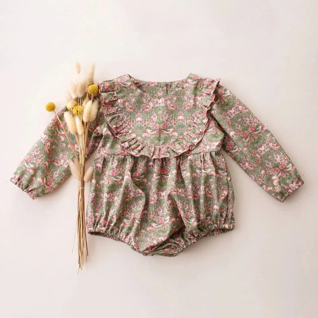 Cotton Peasant Blouse Romper