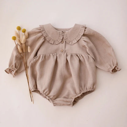 Cotton Peasant Blouse Romper