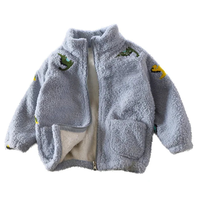 Patterned Zip Up Fleece Jacket