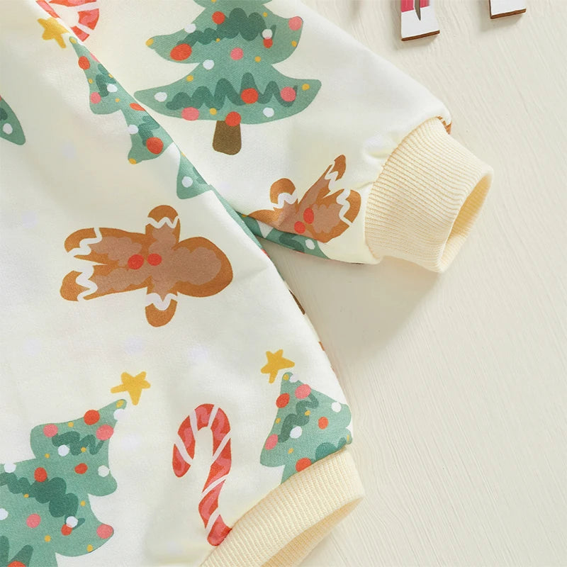 Christmas Print Sweater Romper