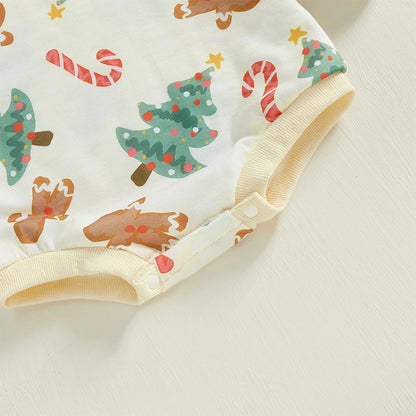 Christmas Print Sweater Romper