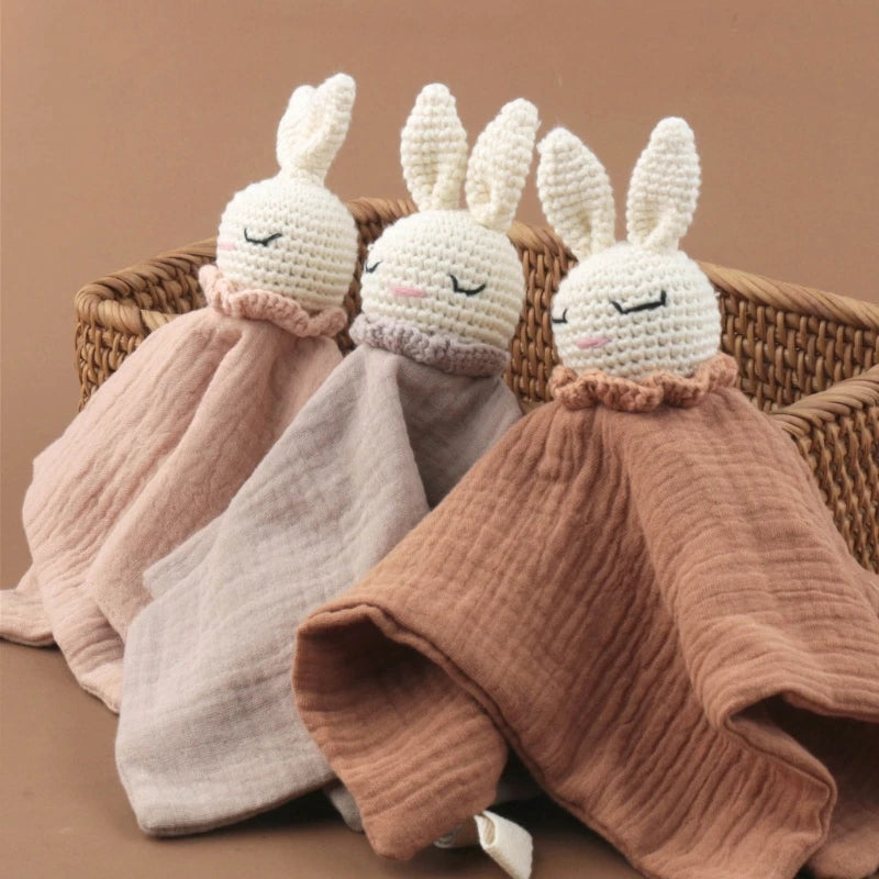 Crochet Rabbit Muslin Comforter