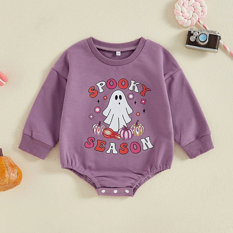 Halloween Spooky Season Sweater Romper