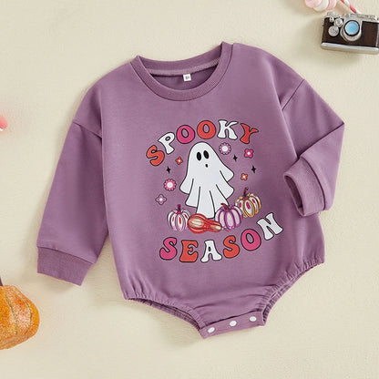 Halloween Spooky Season Sweater Romper