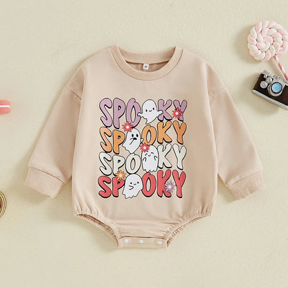 Halloween Spooky Season Sweater Romper