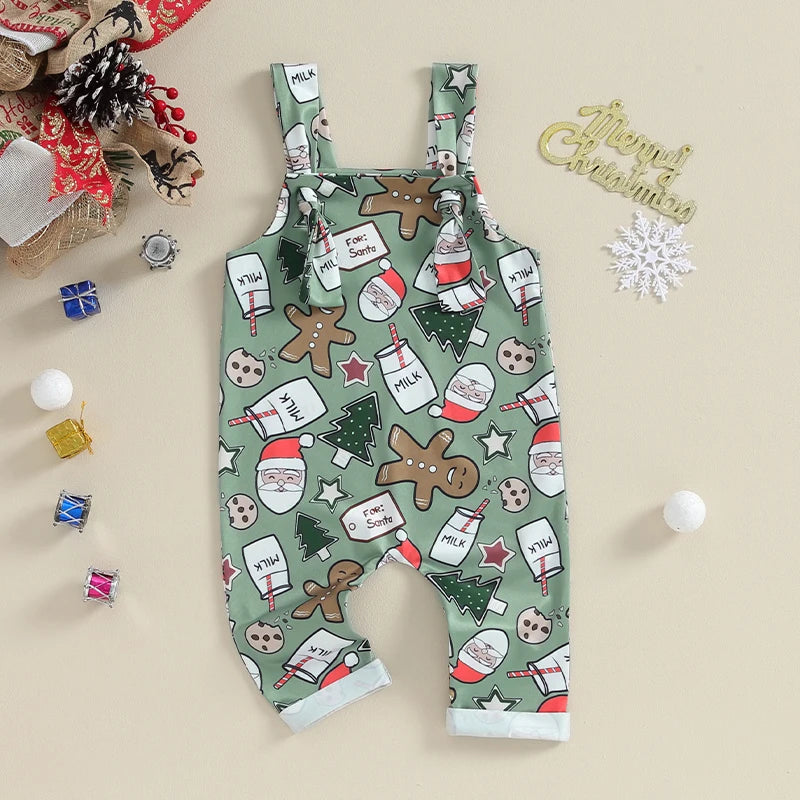 Christmas Print Dungarees