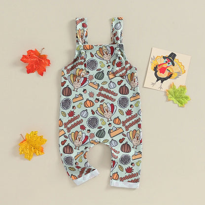 Christmas Print Dungarees