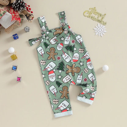 Christmas Print Dungarees