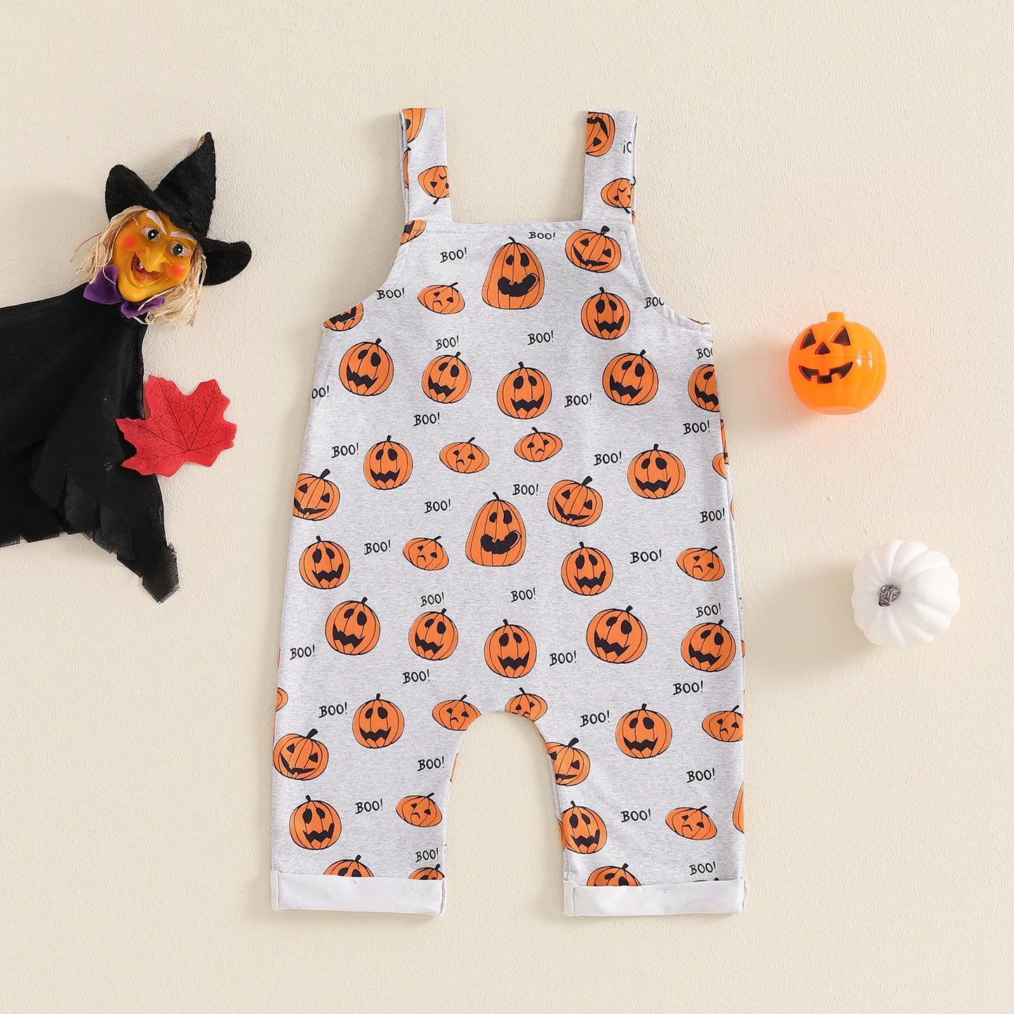 Halloween Pumpkin Dungarees