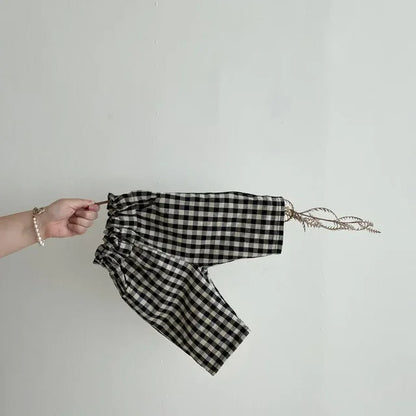 Gingham Cotton Trousers