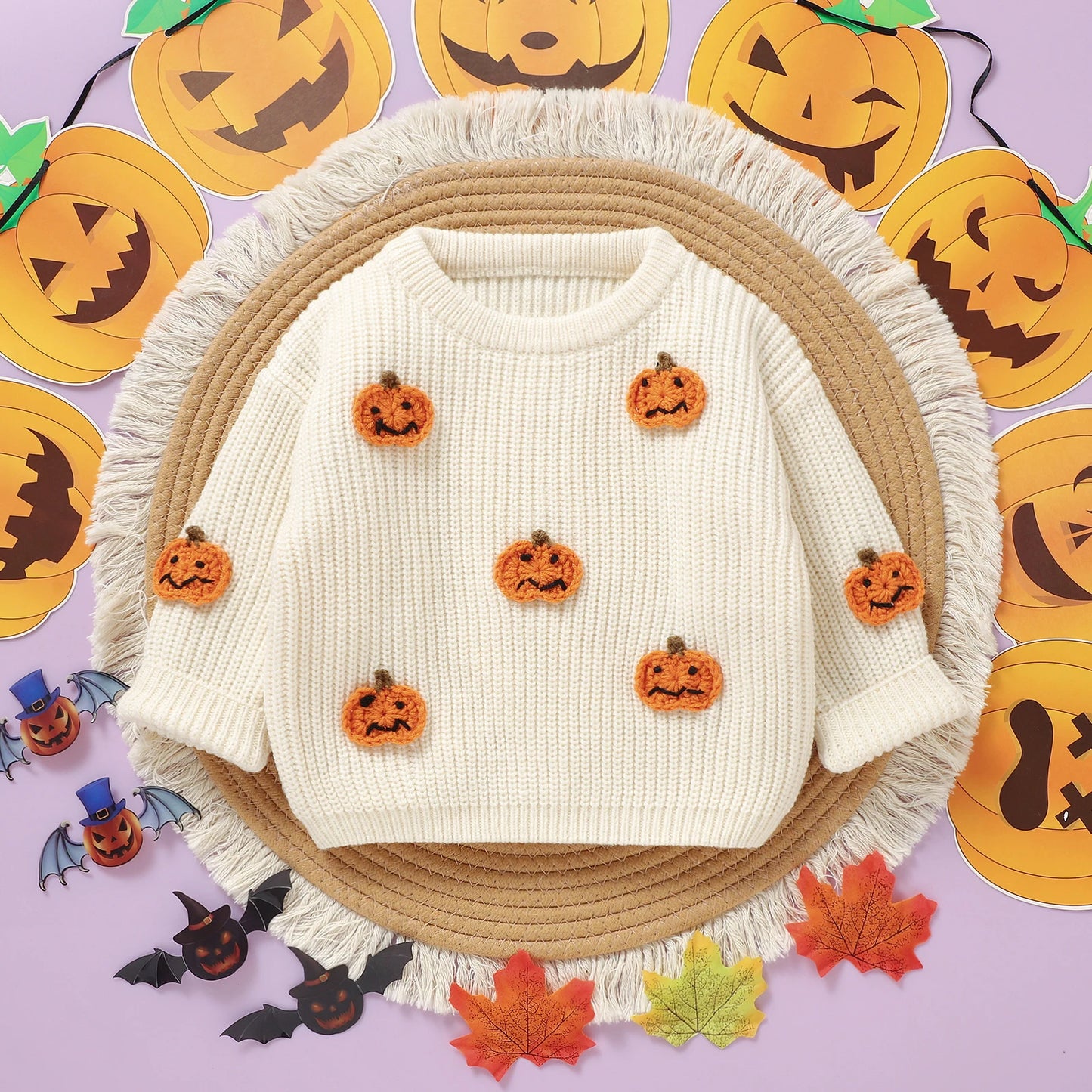 Halloween Knitted Pumpkin Jumper