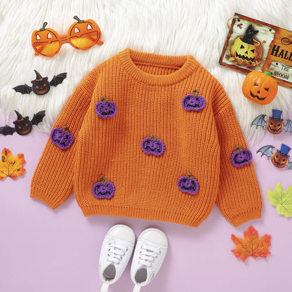 Halloween Knitted Pumpkin Jumper