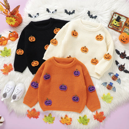 Halloween Knitted Pumpkin Jumper