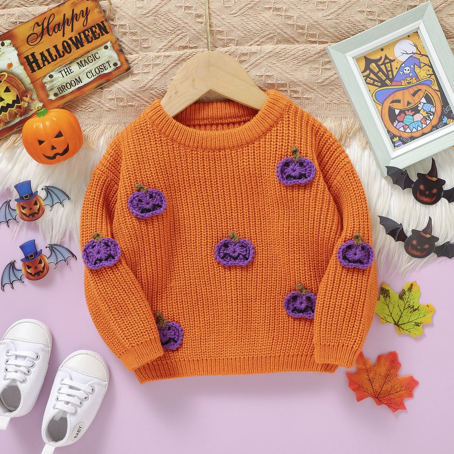 Halloween Knitted Pumpkin Jumper