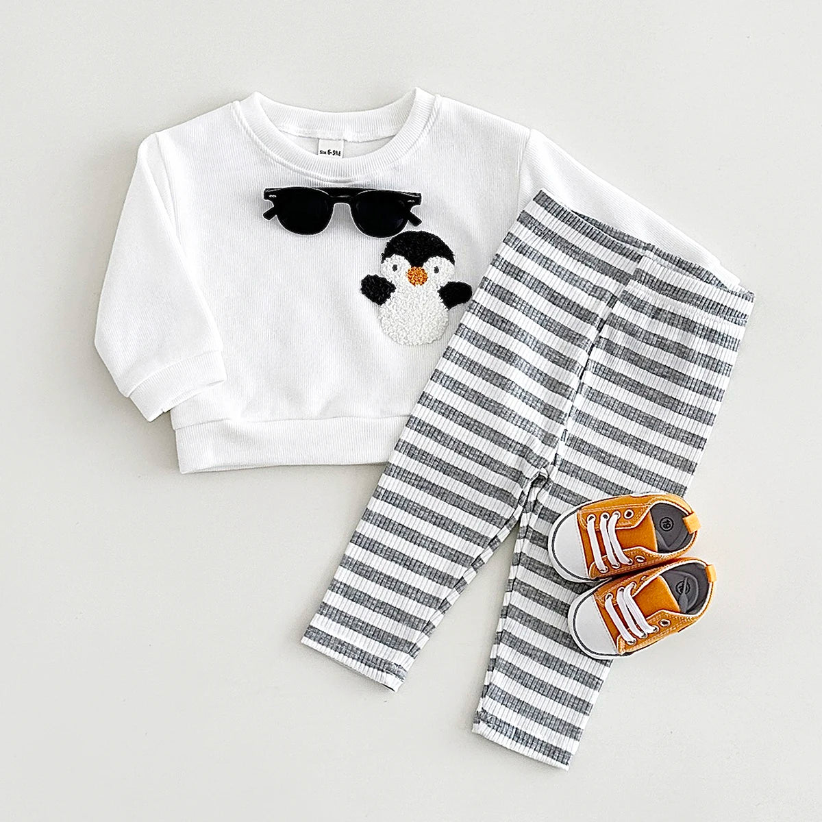 Winter Embroidered Cartoon 2pc Set