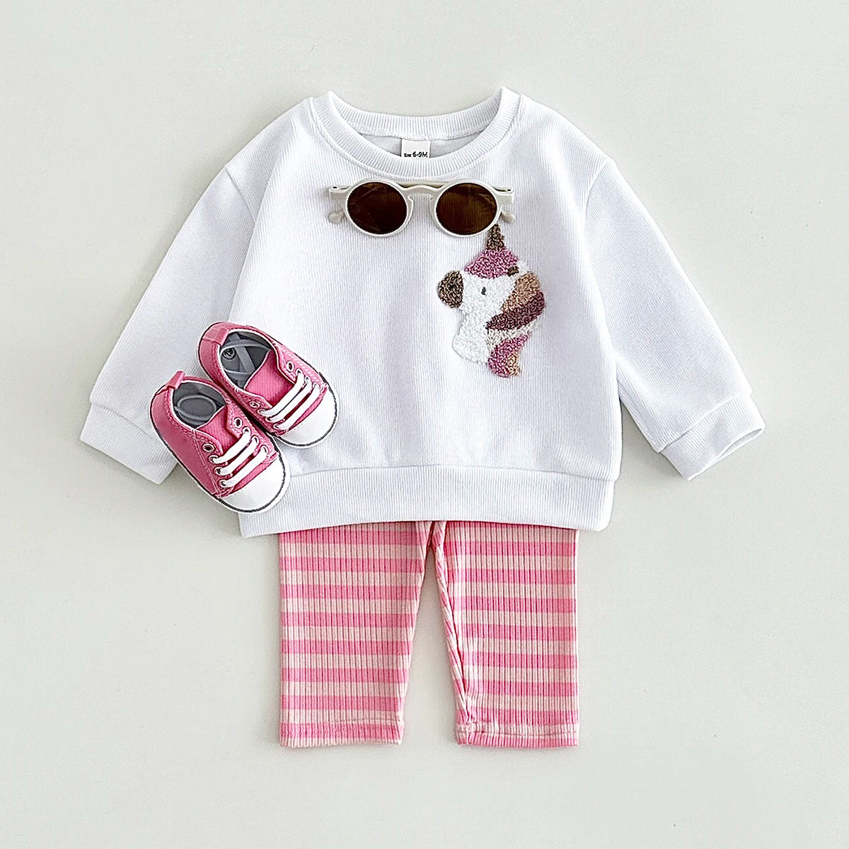 Winter Embroidered Cartoon 2pc Set