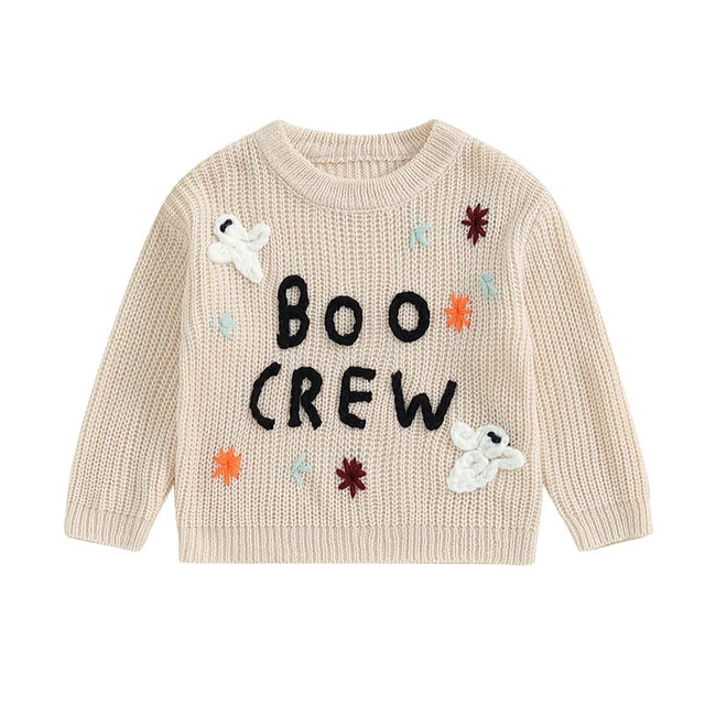 Halloween Boo Crew Embroidered Jumper