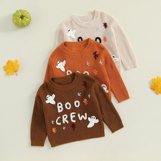 Halloween Boo Crew Embroidered Jumper