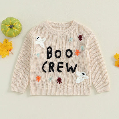 Halloween Boo Crew Embroidered Jumper