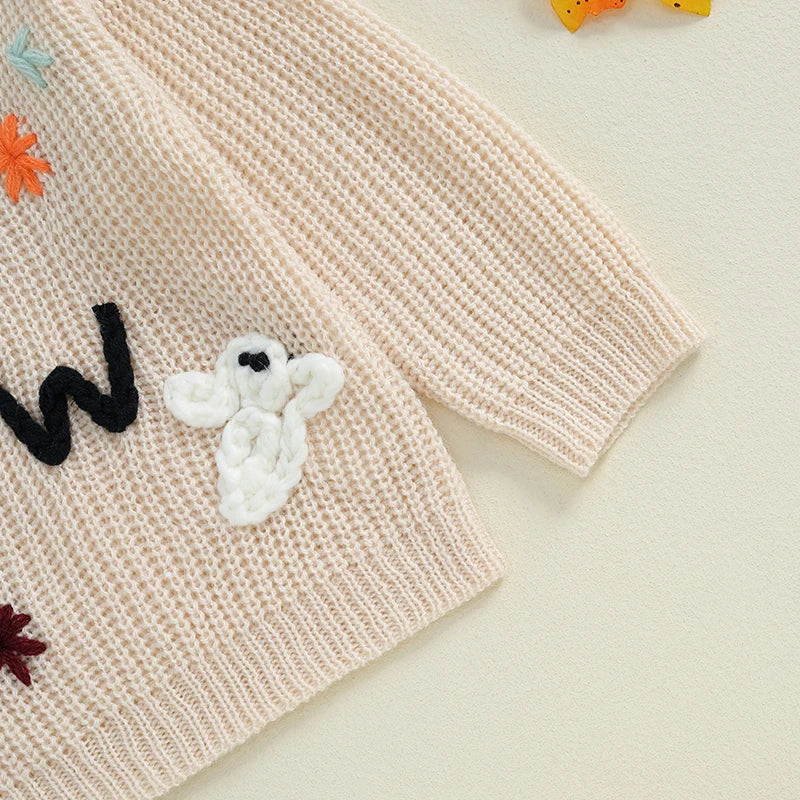 Halloween Boo Crew Embroidered Jumper