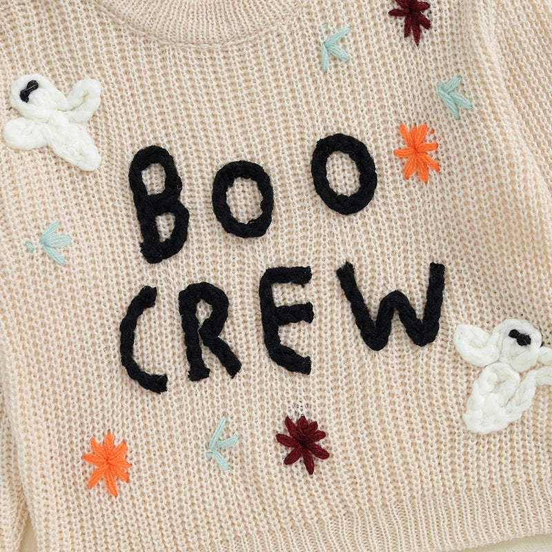 Halloween Boo Crew Embroidered Jumper