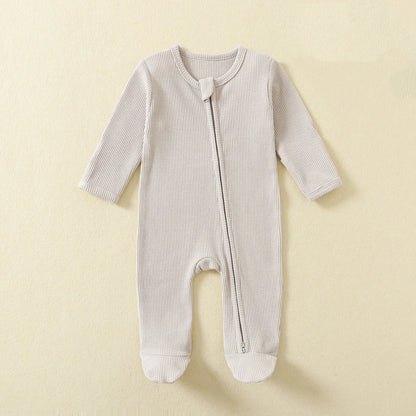 Cotton Waffle Zip Up Sleepsuit