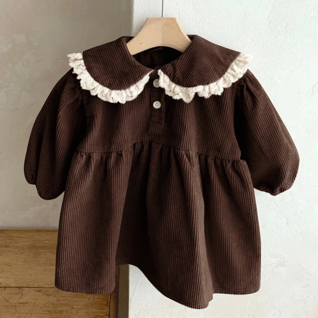 Corduroy Collar Dress