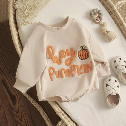 Halloween Hey Pumpkin Sweater Romper