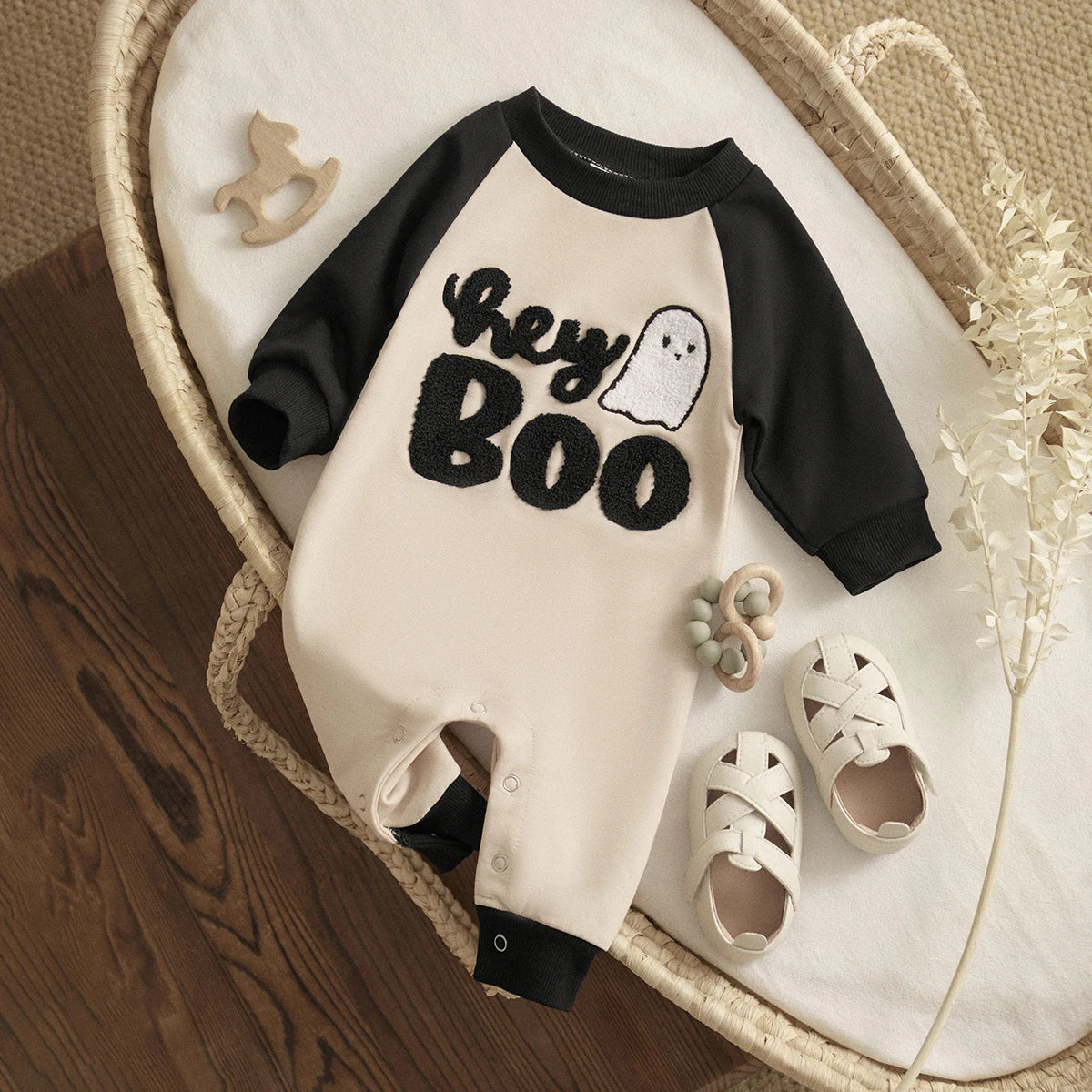 Halloween Hey Boo Onesie